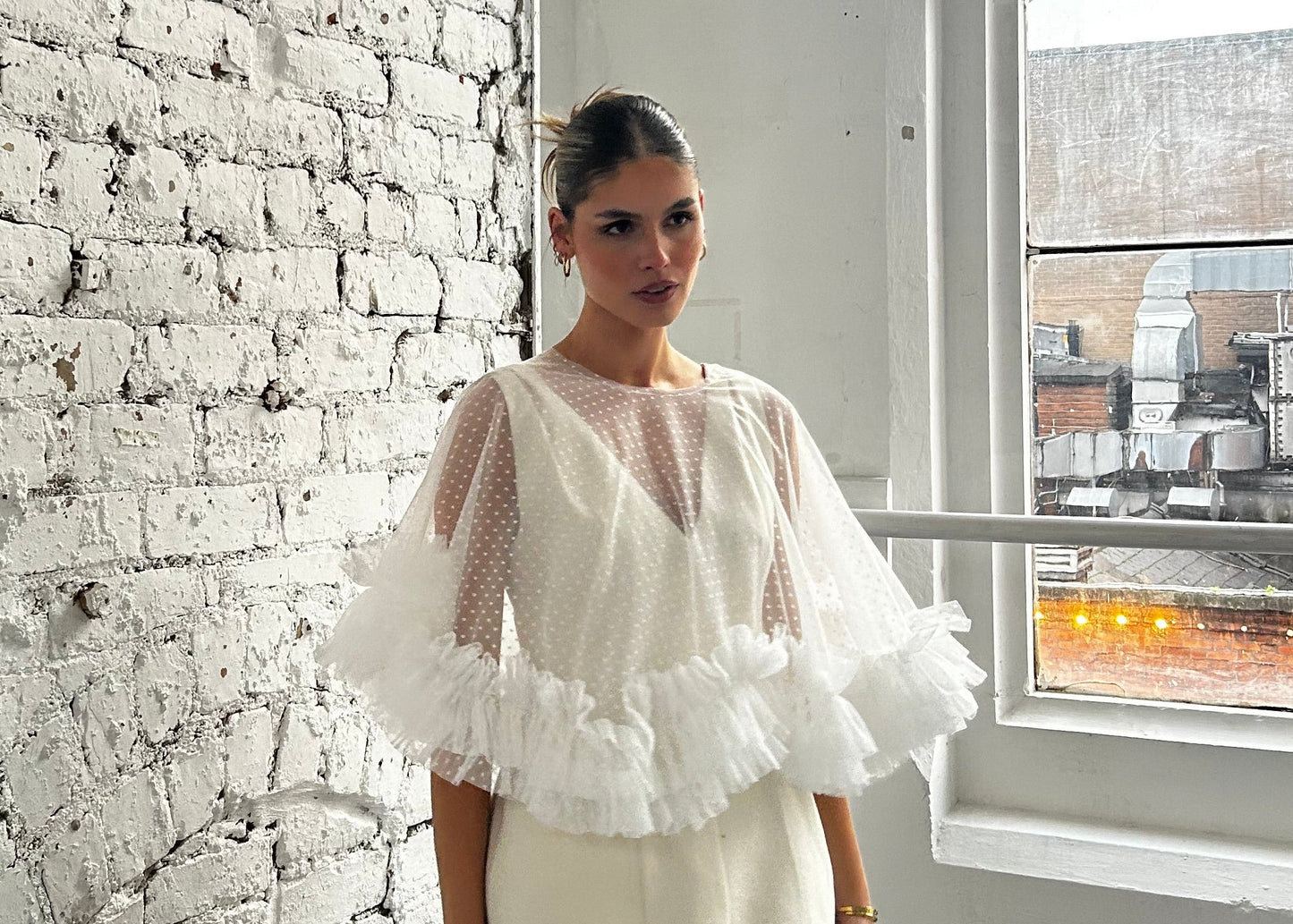 Dotty Cape - White