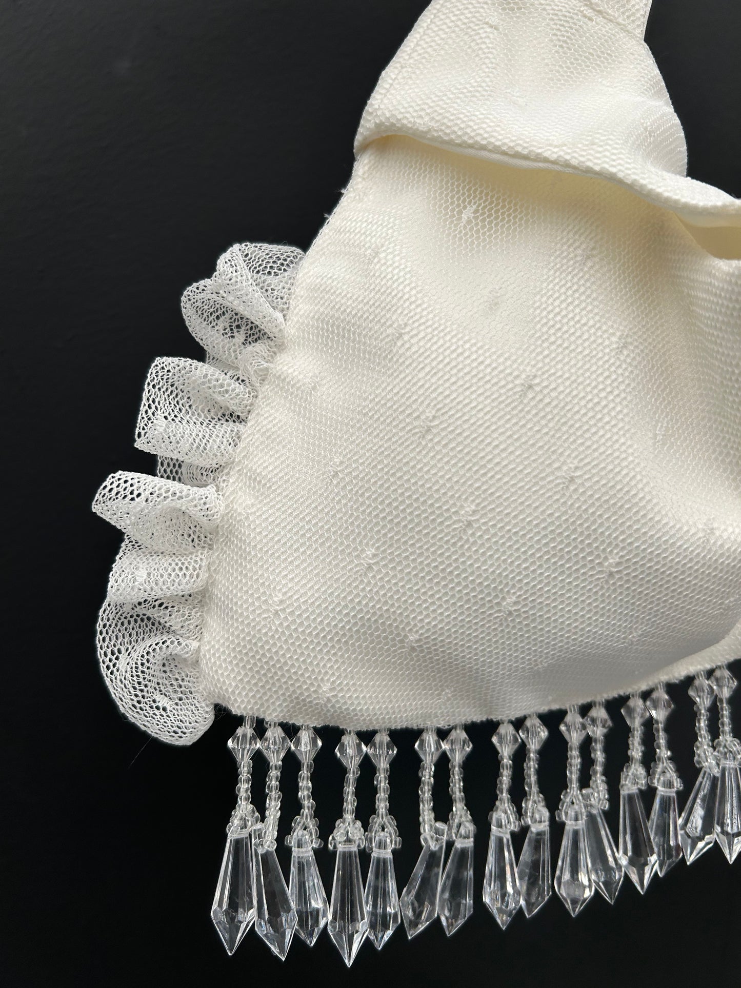 Dot Satin Lace Knot Bridal Bag