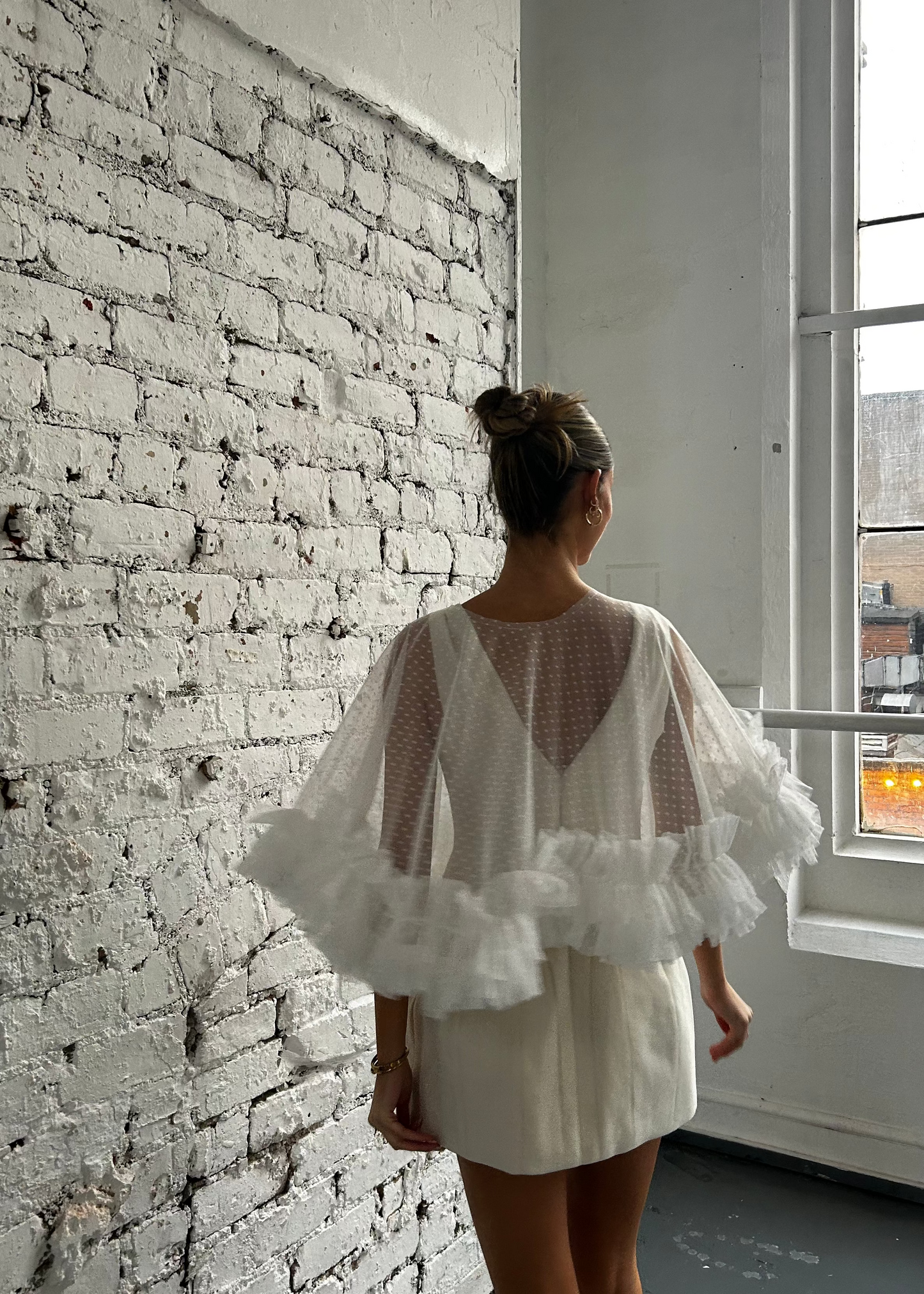 Dotty Cape - White