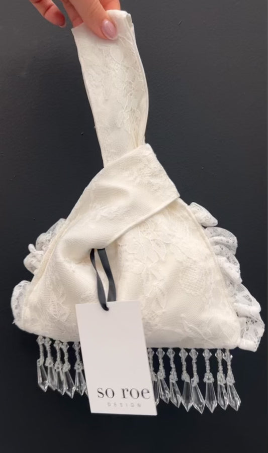 Lace Satin Knot Bridal Bag
